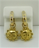 14k & 18k Yellow Gold Diamond Dangling Sun Earrings