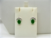 Natural Jade White Gold earrings