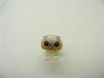 Owl Black Star Ring