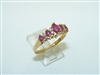 14k Yellow Gold Ruby Diamond Ring