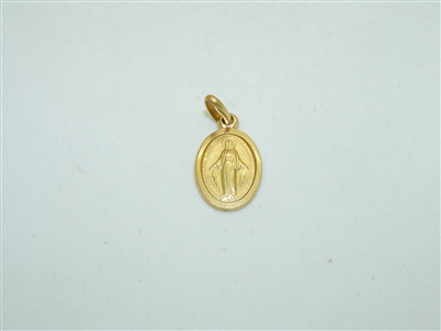 Virgin Mary 18k Yellow Gold Pendant
