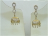 14k Yellow Gold Gorgeous Diamond Freshwater Pearls Earring