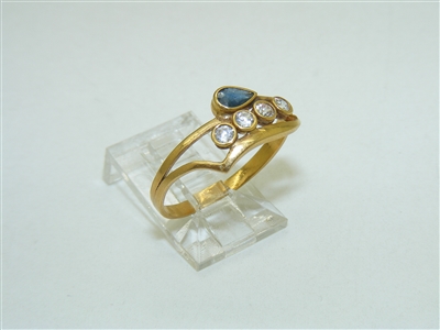 18k Yellow Gold Natural Sapphire Ring