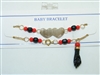 Baby Bracelete Black and Red Coral