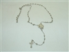 14k White Gold Rosary Necklace