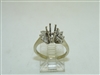 14k White Gold Diamond Setting Ring