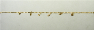 Gold Charm Bracelet