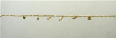 Gold Charm Bracelet