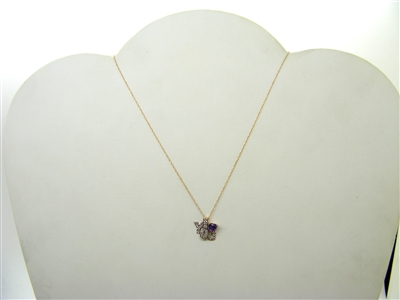 "I Love You" Amethyst Pendant