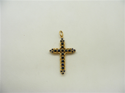Two Sided Cross Sapphire Pendant