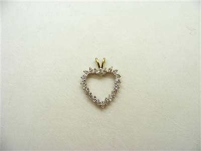 Open Heart Diamond Pendant