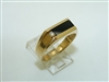 14k Yellow Gold Diamond Onyx Ring