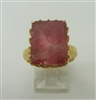 vintage Carved Rubellite Ring