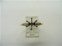 Two Tone Diamond Engagement Ring Setting