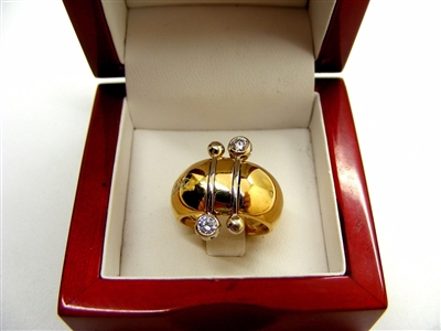 Pre-Owned Ladies 18K Two Tone Gold Diamond Baraka Ring