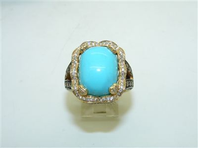 Carlo Viani Turquoise Tanzanite Ring