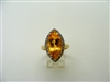 Gold Topaz Marquise Ring