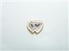 Small Double Heart Diamond Pendant