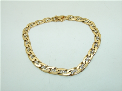 14K Yellow Gold Diamond Bracelet