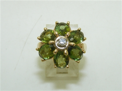 Peridot Diamond Ring