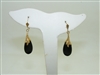 14k yellow Gold Natural Onyx Earrings