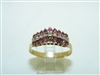 14k Yellow Gold Gorgeous Ruby Marquise Diamond Ring