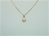 18k Yellow And White Gold Necklace and Pendant