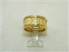 18k Yellow Gold Roman Numerals Band