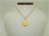 18k Yellow Gold Religious Medallion