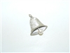 Vintage 14k White Gold Bell Pendant With A Natural Pearl