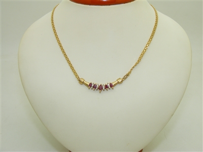 Gorgeous Natural Ruby Diamond Necklace