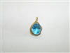 Beautiful 14k Yellow Gold Blue Topaz Pendant