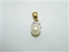 Yellow Gold Cultured Pearl Pendant