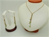 10k Yellow Gold Earring And Necklace Set