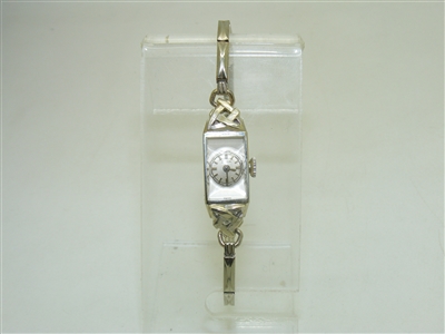 14k White Gold Vintage Bulova Watch