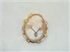 Vintage 14K Yellow Gold Cameo Brooch/Pendant