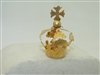 18k Yellow Gold King Crown Pin (Corona para el santo)