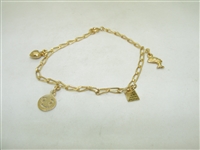 18k Yellow Gold Charm Bracelet