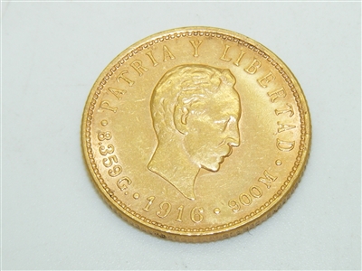 REPUBLICA DE CUBA Cinco Pesos 1916