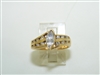 14k Yellow Gold Marquise Diamond Engagement Ring