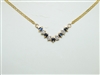14k Yellow Gold Sapphire and Diamond Necklace