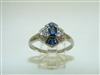 14k White Gold Diamond Sapphire Ring