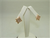 10k Rose Gold Cubic Zircon French Clip Earrings