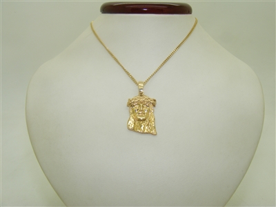 10k Yellow Gold Jesus Christ Necklace/Pendant
