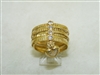 Gorgeous Cubic Zircon Yellow Gold Group Ring