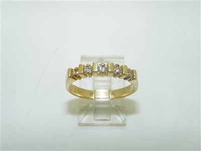 Gorgeous Cubic Zircon Yellow Gold Ring