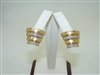 14k Yellow Gold Diamond french clip earrings