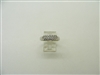 14K White Gold Designer Princess Cut Diamond Band Ring