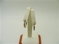 10k Yellow Gold Half Diamond Hoop Earrings