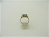 14k Two-Tone Gold "L" Initial Diamond Ring